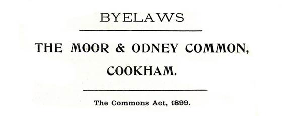 Odney Common - Byelaws